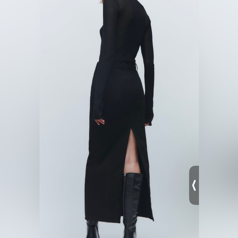 NWT Zara maxi bodycon denim skirt Size XS